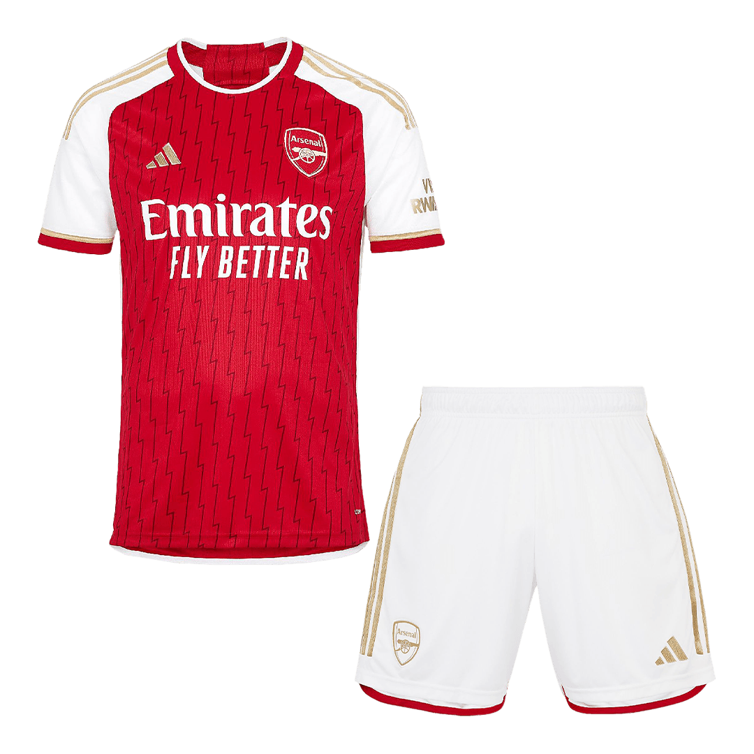 4993c36824ed7f846aa03da6334c8319.png Arsenal Home Kids Jerseys Kit 2023/24 - Image 1