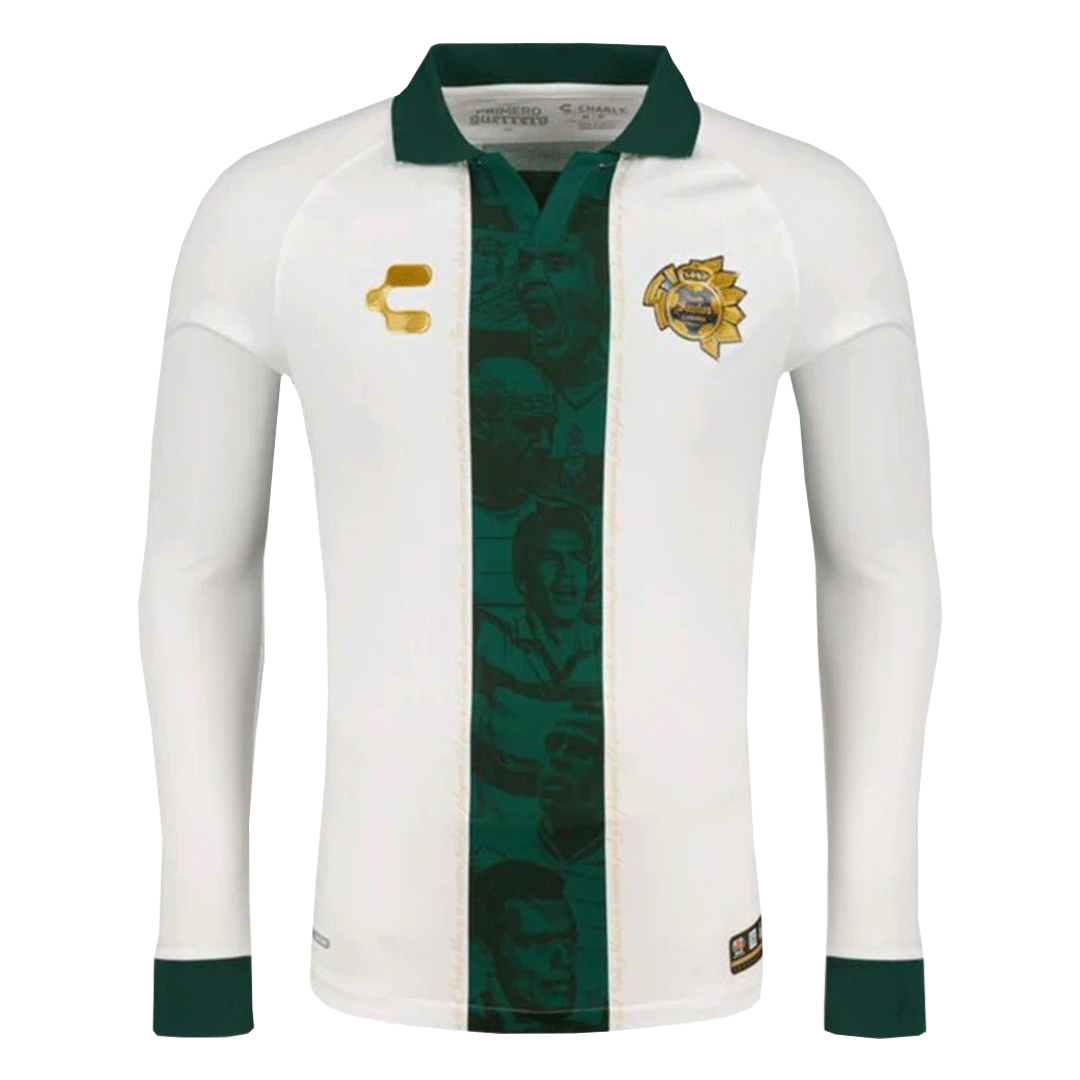 80932c2326dd67bb49ac0eed966c3780.png Santos Laguna 40th Anniversary Long Sleeve Soccer Jersey 2023/24 - Image 1