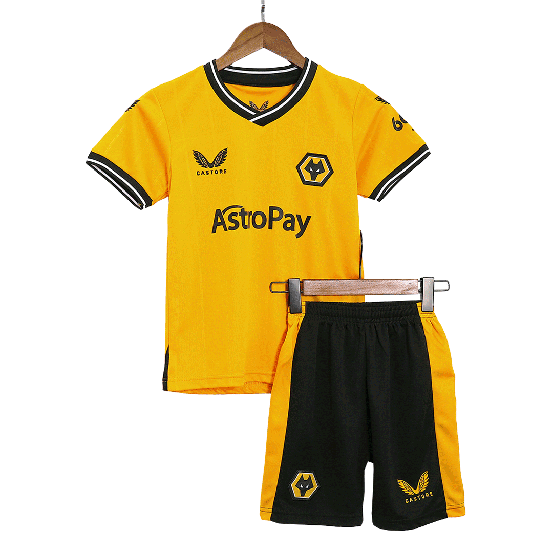 a26a0c82d37ae7e4ff4a335a86622316.png Wolverhampton Wanderers Home Kids Soccer Jerseys Kit 2023/24 - Image 1