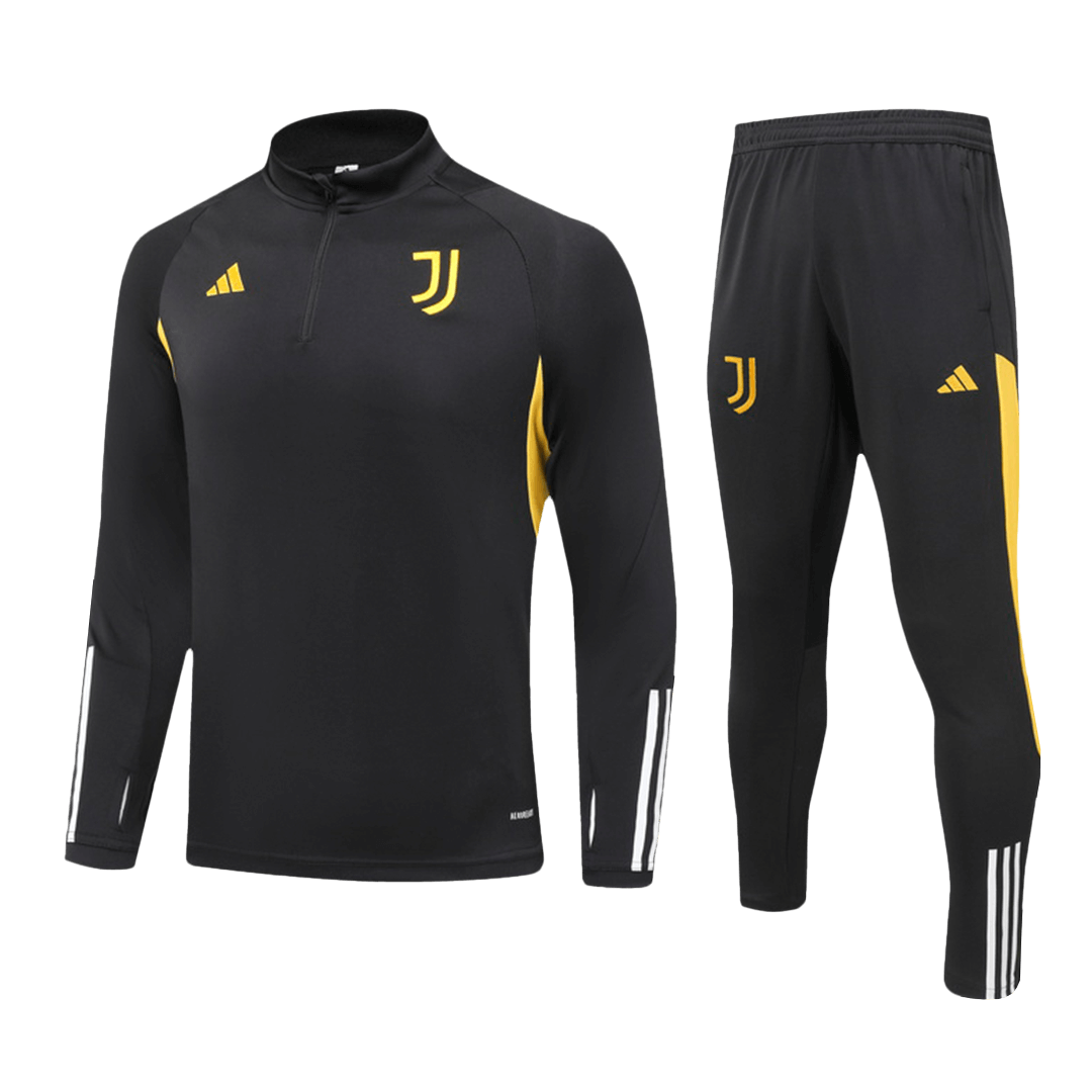 d8dab2e2a3e0e71c6256b362c67865b0.png Juventus 1/4 Zip Tracksuit 2023/24 Black - Image 1